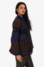 Sacai Brown/Blue Wool Patterned Sweater Size 2