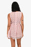Red Valentino Pink Floral Embroidered Sleeveless Mini Dress Size 40