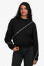 Alexander McQueen Black Zipper Detail Sweatshirt Size 42