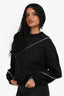 Alexander McQueen Black Zipper Detail Sweatshirt Size 42