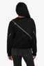 Alexander McQueen Black Zipper Detail Sweatshirt Size 42