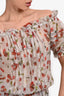 D&G Dolce & Gabbana Cherry Print Silk Sheer Short Sleeve Top Size 36