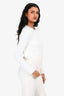 Alexander Wang White Beaded Collar Top Size 0
