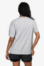 Burberry Grey Cotton 'TB' Logo T-Shirt Size S