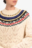 Isabel Marant Étoile Cream Wool Blend Fair Isle Sweater Dress Size 36