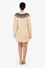 Isabel Marant Étoile Cream Wool Blend Fair Isle Sweater Dress Size 36