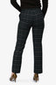 Maje Grey/Brown Plaid Straight Leg Trousers Size 34