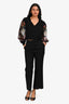 Toteme Black Wool Straight Leg Trousers Size 0