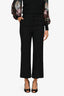Toteme Black Wool Straight Leg Trousers Size 0