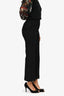 Toteme Black Wool Straight Leg Trousers Size 0