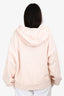 Loewe Pink Logo Floral Embroidered Hoodie Size L
