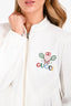 Gucci White Tennis Logo Embroidered Pleated Dress Size L