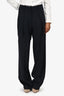 Brunello Cucinelli Navy Wool Wide-Legged Pants Size 4 US