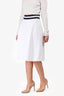 Miu Miu 2022 Navy/White A Line Midi Skirt Size 42
