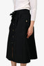 Celine Black Macadam High Waist Ribbon Skirt Size 42