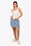 Christian Dior Blue Oblique Mini Skirt Size 8 US