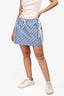 Christian Dior Blue Oblique Mini Skirt Size 8 US