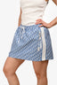 Christian Dior Blue Oblique Mini Skirt Size 8 US