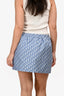 Christian Dior Blue Oblique Mini Skirt Size 8 US