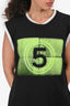 Pre-Loved Chanel™ 2021 Black/Green Graphic Printed Sleeveless Top Size 44