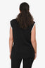 Pre-Loved Chanel™ 2021 Black/Green Graphic Printed Sleeveless Top Size 44