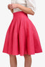 Maje Pink A-Line Midi Skirt Size 36