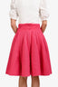 Maje Pink A-Line Midi Skirt Size 36