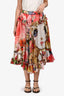 Comme des Garçons 2018 Macoto Garou Anime Printed Midi Skirt Size S