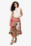 Comme des Garçons 2018 Macoto Garou Anime Printed Midi Skirt Size S