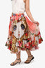 Comme des Garçons 2018 Macoto Garou Anime Printed Midi Skirt Size S