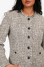 Rag & Bone White/Black Tweed Raw Hem Cropped Blazer Size 4