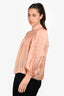 Ulla Johnson Peach Rose 'Edda' Beaded Blouse Size 0