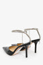 Jimmy Choo Black Patent Crystal Embellished 'Saeda' Pumps Size 36.5