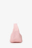By Far Pink Grained Leather Top Handle Bag