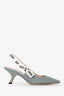 Christian Dior Grey J'Adior Slingback Pumps Size 35