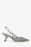 Christian Dior Grey J'Adior Slingback Pumps Size 35