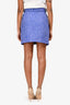 Ganni Purple Asymmetrical Textured Mini Skirt Size 34