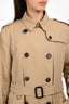 Burberry Beige The Kensington Heritage Long Trench Coat Size 14 US