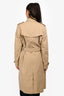 Burberry Beige The Kensington Heritage Long Trench Coat Size 14 US