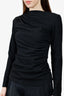 Smythe Black Ruched Long Sleeve Top Size M