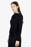 Smythe Black Ruched Long Sleeve Top Size M