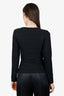 Smythe Black Ruched Long Sleeve Top Size M