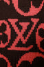 Louis Vuitton Pink/Brown Wool Knit Jumbo Monogram Scarf
