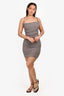 Nanushka Brown Cotton Blend Sleeveless Mini Dress Size XS