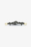 Pre-Loved Chanel™ 2011 Metal/Rhinestones Silver White Interlocking CC Brooch