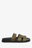 Hermès Vert Toundra Leather 'Chypre' Sandals Size 41/42