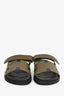 Hermès Vert Toundra Leather 'Chypre' Sandals Size 41/42