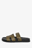 Hermès Vert Toundra Leather 'Chypre' Sandals Size 41/42