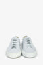 Common Projects Ice Blue Leather 'Achilles' Low Top Sneakers Size 41