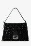 Fendi Limited Edition (1/30) Black Sequin Beaded Fringed Mama Baguette Shoulder Bag